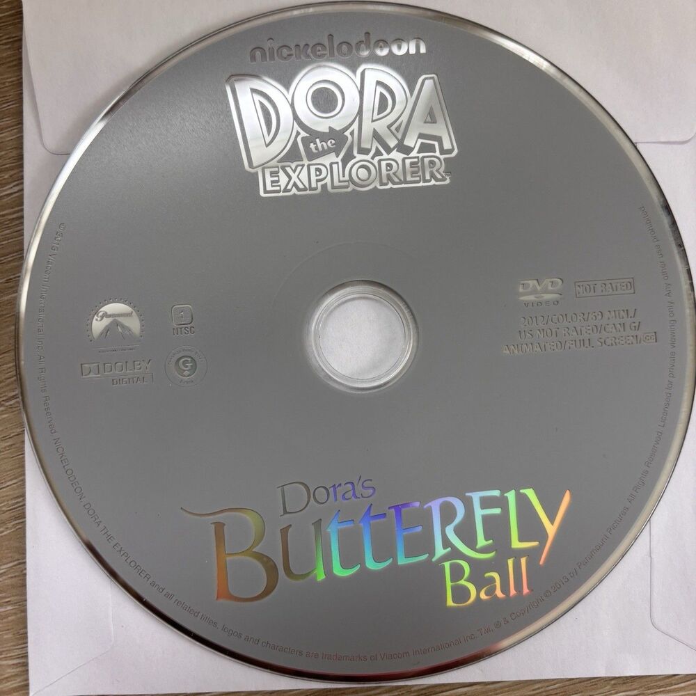Nickelodeon Dora the Explorer Doras Butterfly Ball DVD 2012 Kids Movie Disc Only